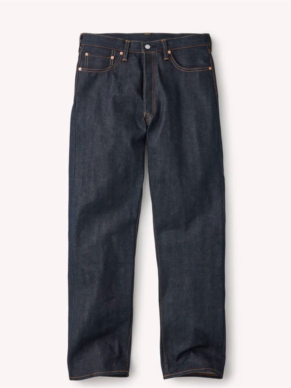 BUCK MASON RAW JAPANESE SELVEDGE FULL SADDLE JEAN 5 pockets Classic fit NEW